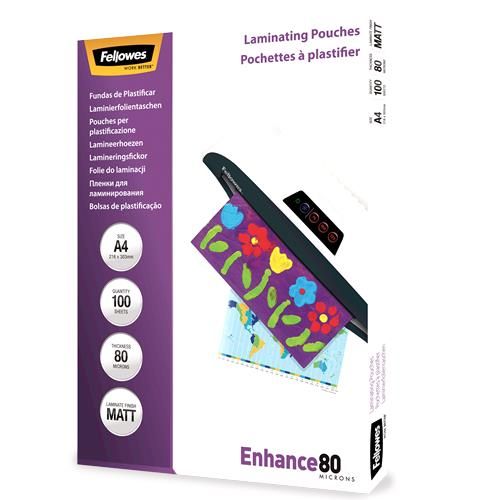 Biroja piederumi Fellowes  LAMINATOR POUCH MATT/A4
