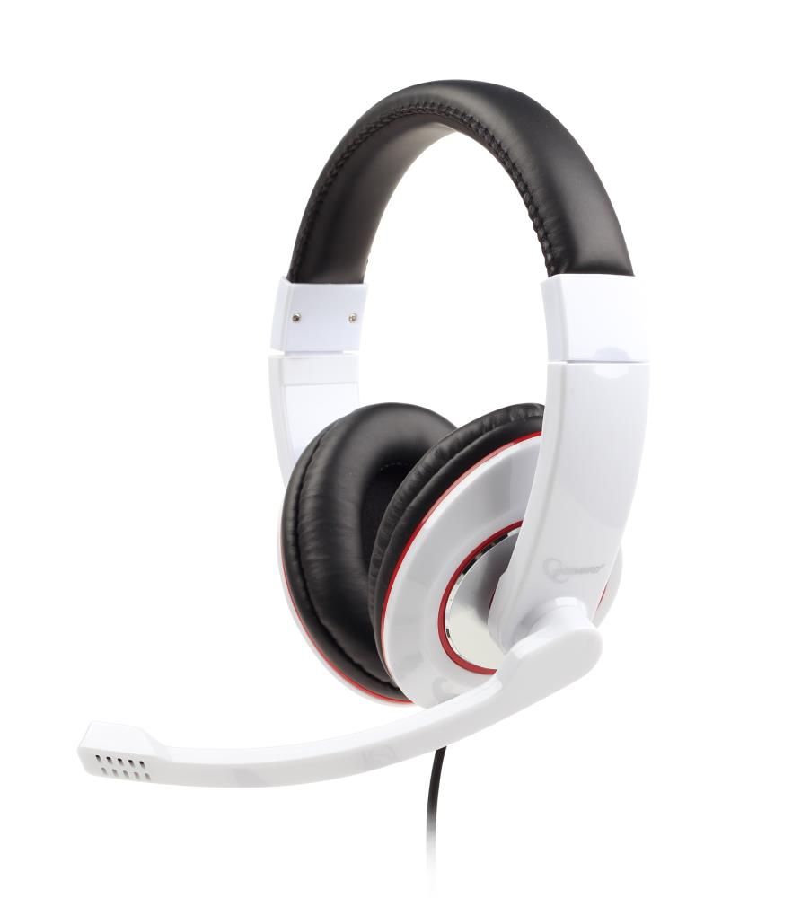 Vadu austiņas Gembird HEADSET STEREO WHITE/MHS-001-GW