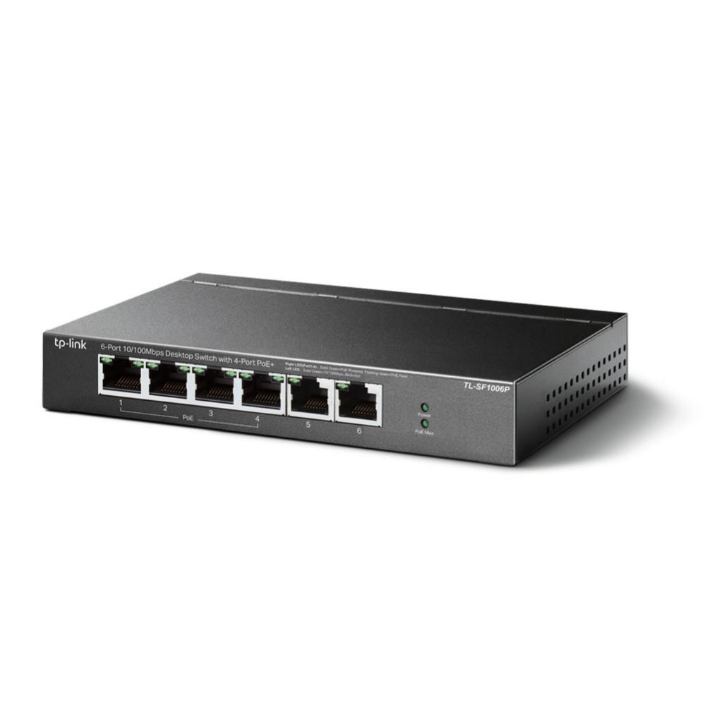 Nevadāms centrmezgls TP-Link  Switch||TL-SF1006P|Desktop/pedestal|6x10Base-T / 100Base-TX|PoE+