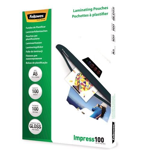 Biroja piederumi Fellowes  LAMINATOR POUCH GLOSSY/A5