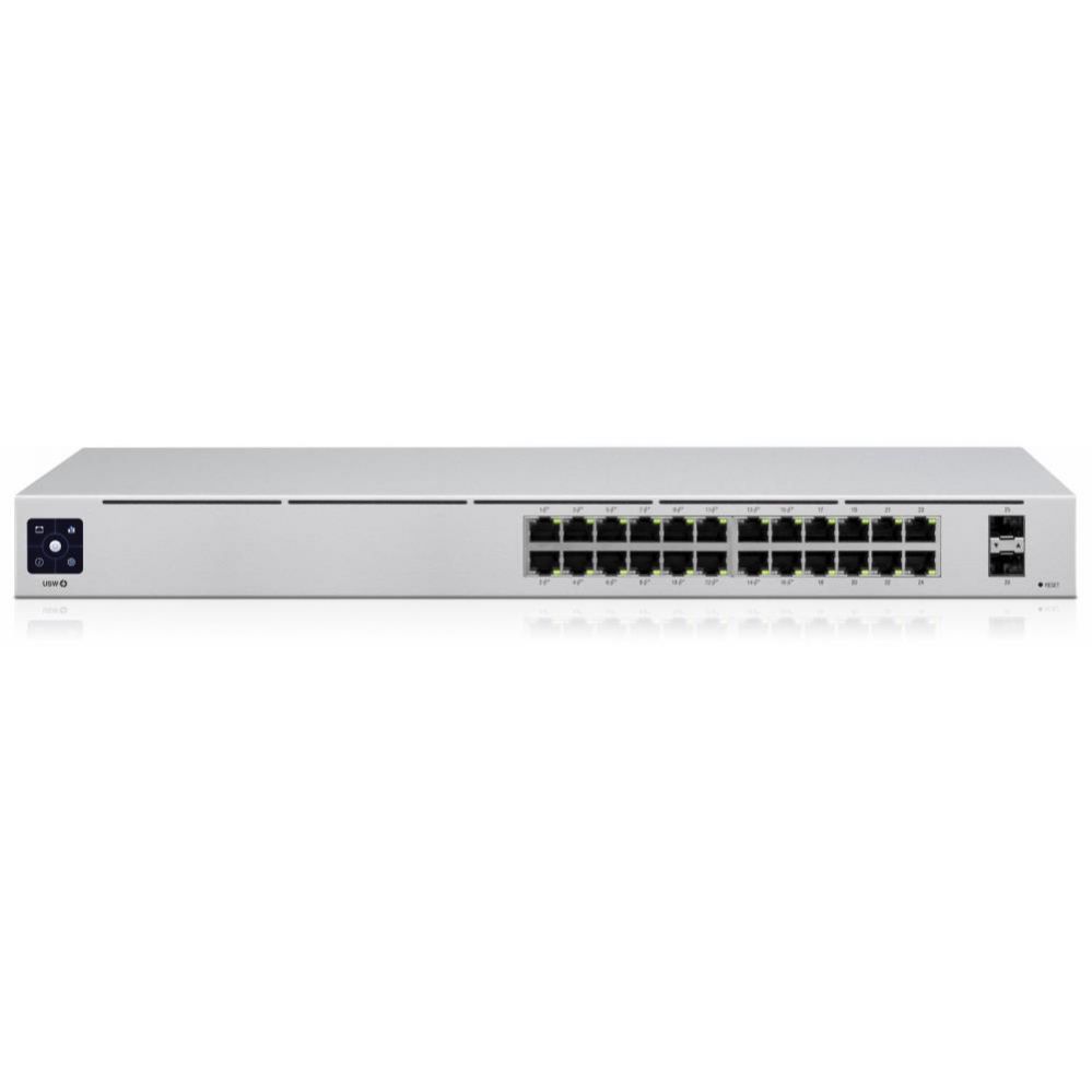 Nevadāms centrmezgls UBIQUITI  Switch||USW-Pro-24-PoE|Type L3|Desktop/pedestal|Rack|24x10Base-T /