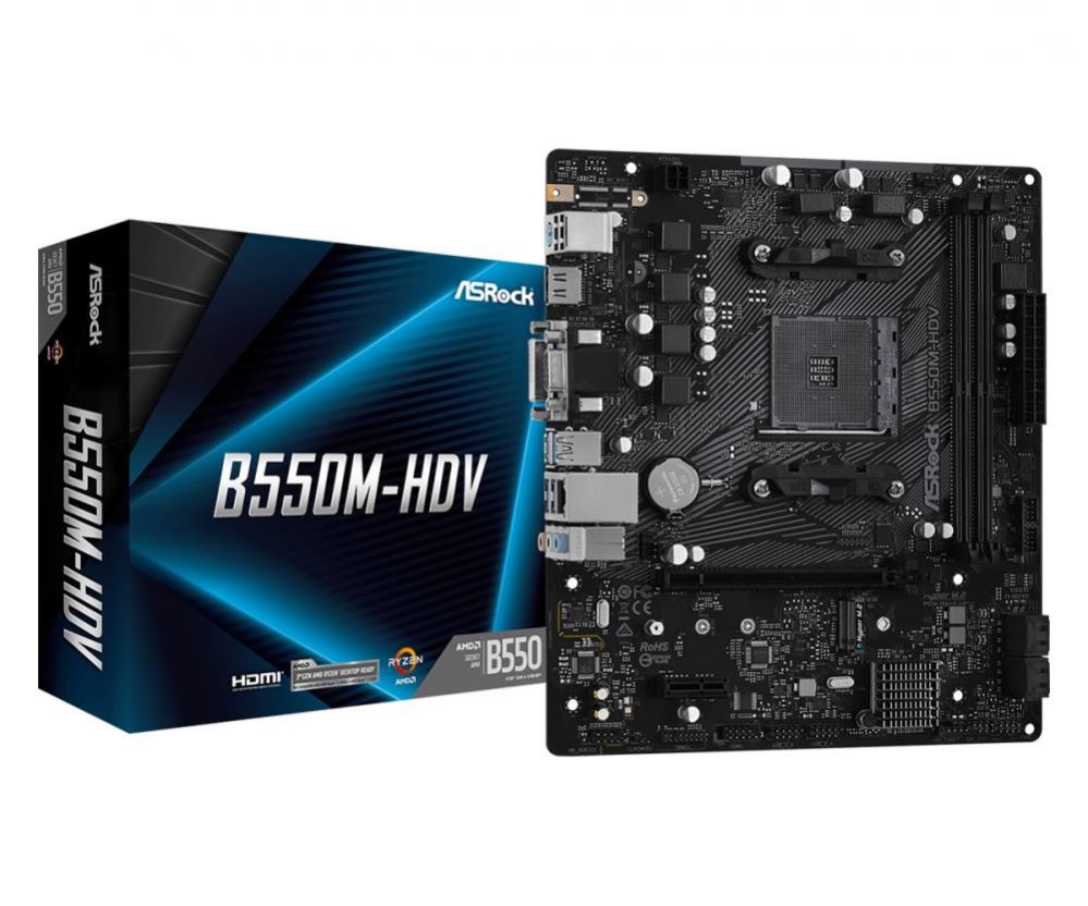 Pamatplate AMD procesorsiem Asrock Mainboard||AMD B550|SAM4|MicroATX|1xPCI-Express