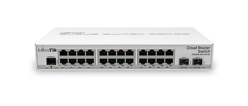 Nevadāms centrmezgls Mikrotik Switch||CRS326-24G-2S+IN|24x10Base-T / 100Base-TX