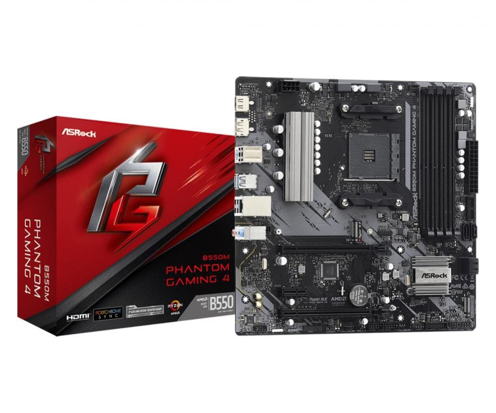 Pamatplate AMD procesorsiem Asrock  Mainboard||AMD B550|SAM4|MicroATX|1xPCI-Express