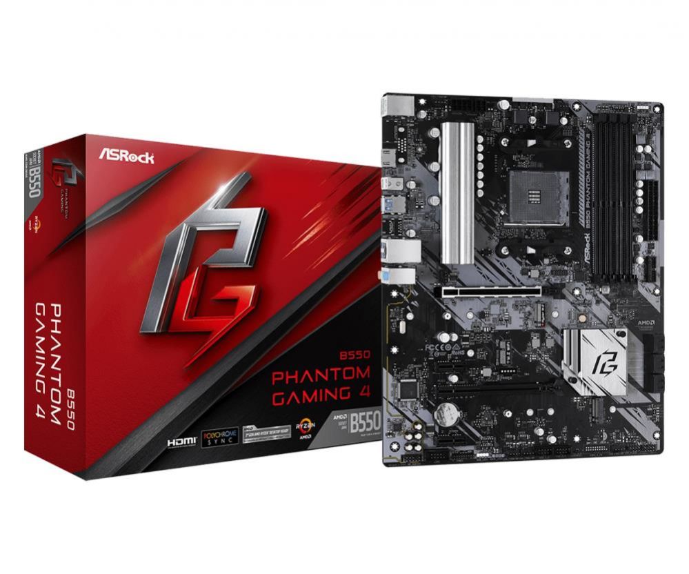 Pamatplate AMD procesorsiem Asrock Mainboard||AMD B550|SAM4|ATX|2xPCI-Express