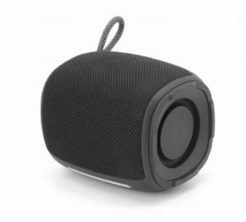 Vadu skaļruņi Gembird Portable Speaker||Black|Portable/Wireless|1xUSB-C|Bluetooth |SPK-BT-LED-03-BK