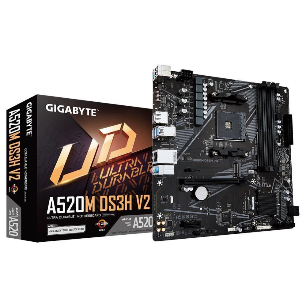 Pamatplate AMD procesorsiem Gigabyte  Mainboard||AMD A520|SAM4|Micro-ATX|Memory