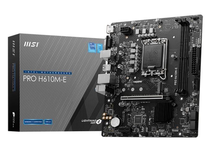 Pamatplate Intel procesorsiem MSI  Mainboard||Intel H610|LGA1700|Micro-ATX|Memory