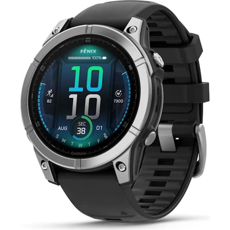 Viedpulksteni Garmin  SMARTWATCH FENIX E/STEEL/BLCK 010-03025-00
