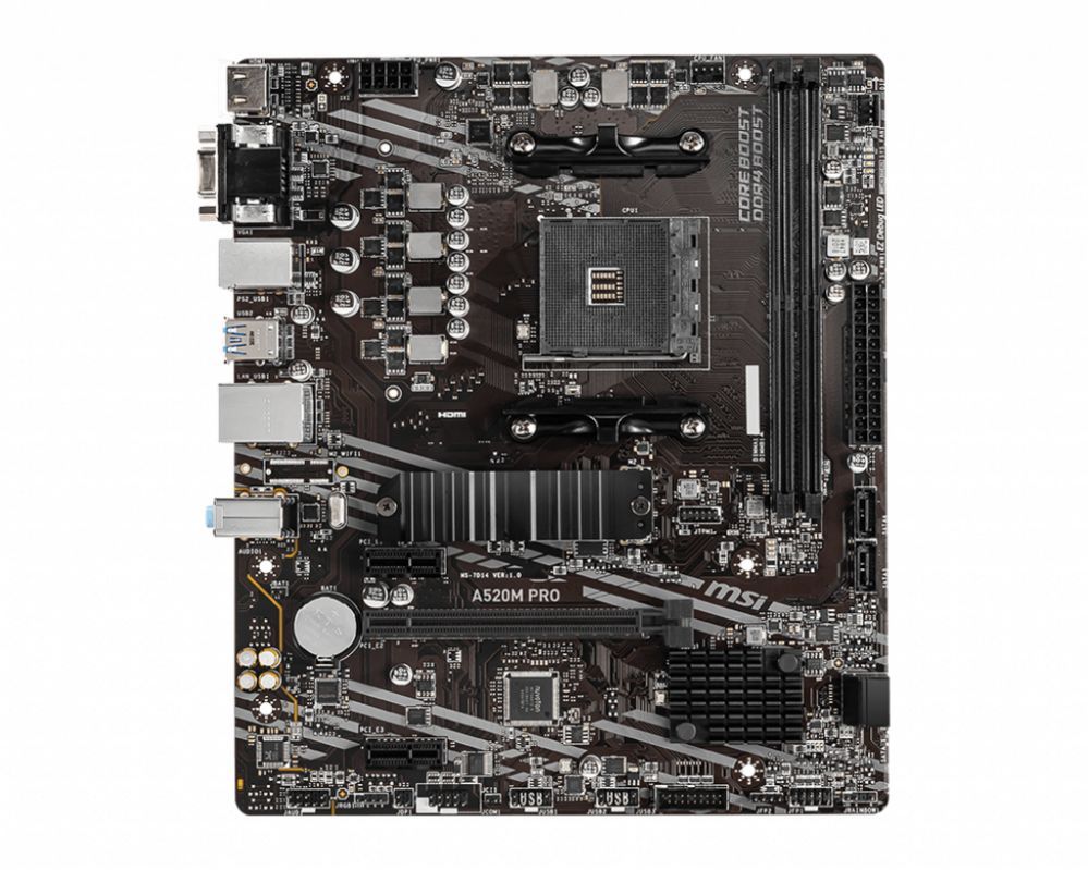 Pamatplate Intel procesorsiem MSI  A520M PRO