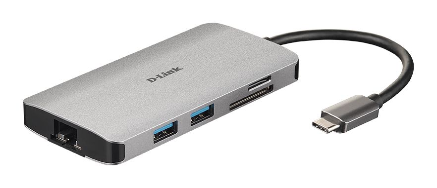 Rūteris D-link 8-in-1 USB-C Hub with