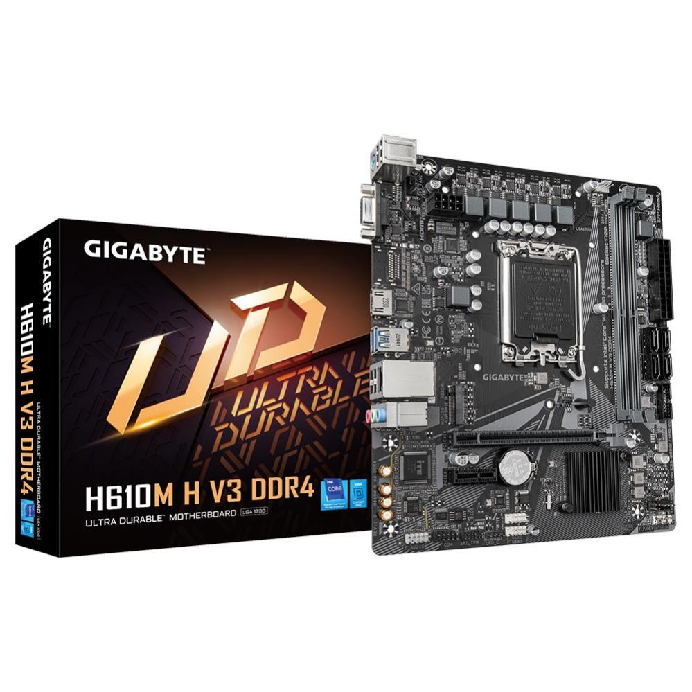 Pamatplate Intel procesorsiem Gigabyte Mainboard||Intel H610|LGA1700|Micro-ATX|Memory
