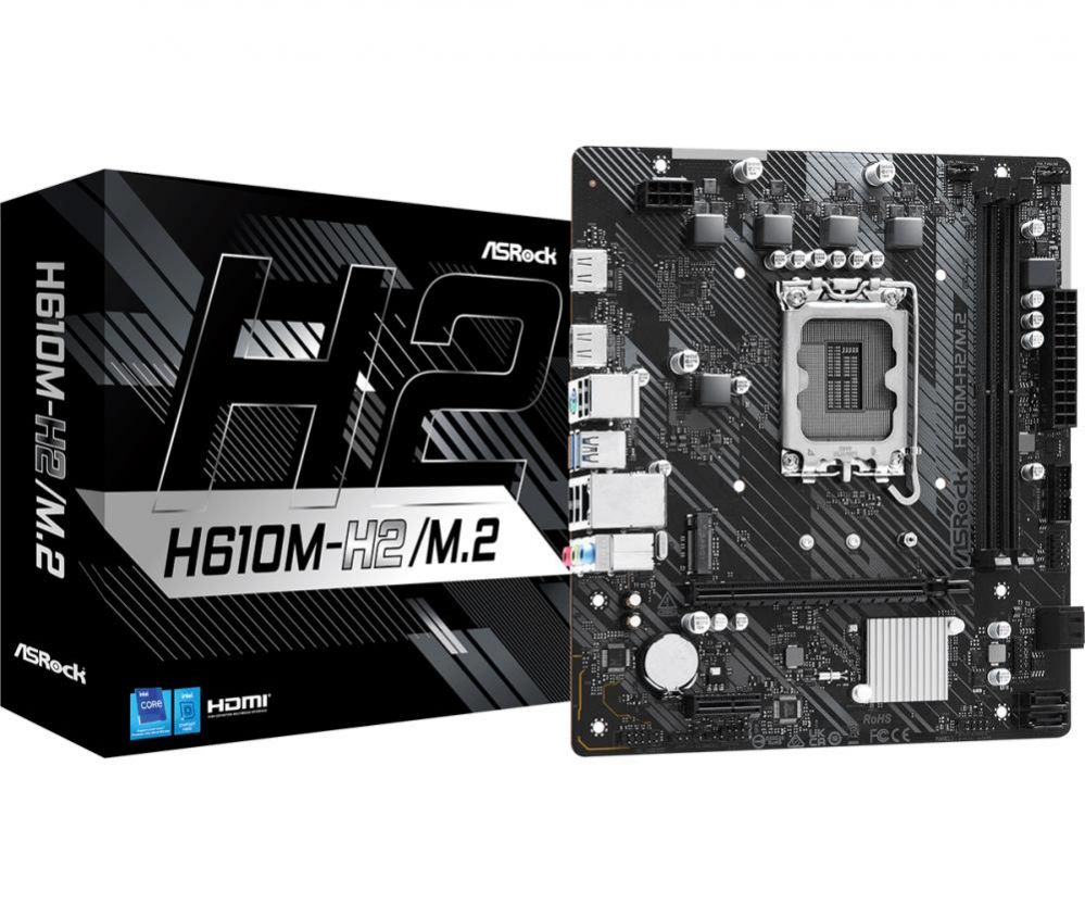 Pamatplate Intel procesorsiem Asrock  Mainboard||Intel H610|LGA1700|Micro-ATX|Memory
