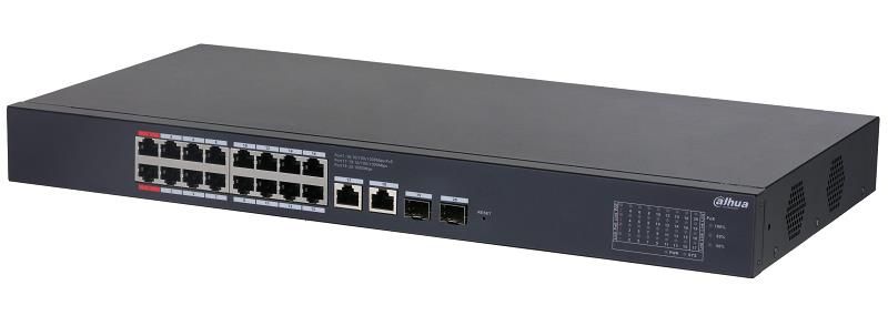 Nevadāms centrmezgls DAHUA Switch||Desktop/pedestal|Rack|16x10Base-T / 100Base-TX