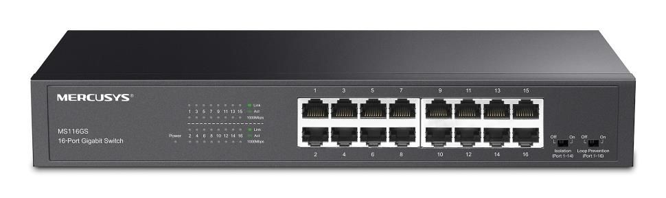 Nevadāms centrmezgls MERCUSYS  NET SWITCH 16PORT