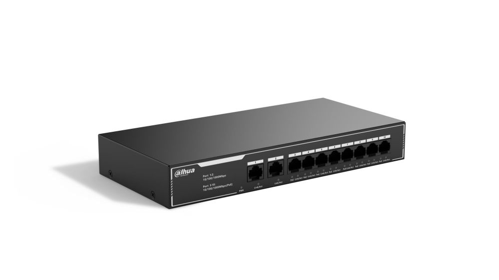 Nevadāms centrmezgls DAHUA Switch||10-Port Economical Gigabit