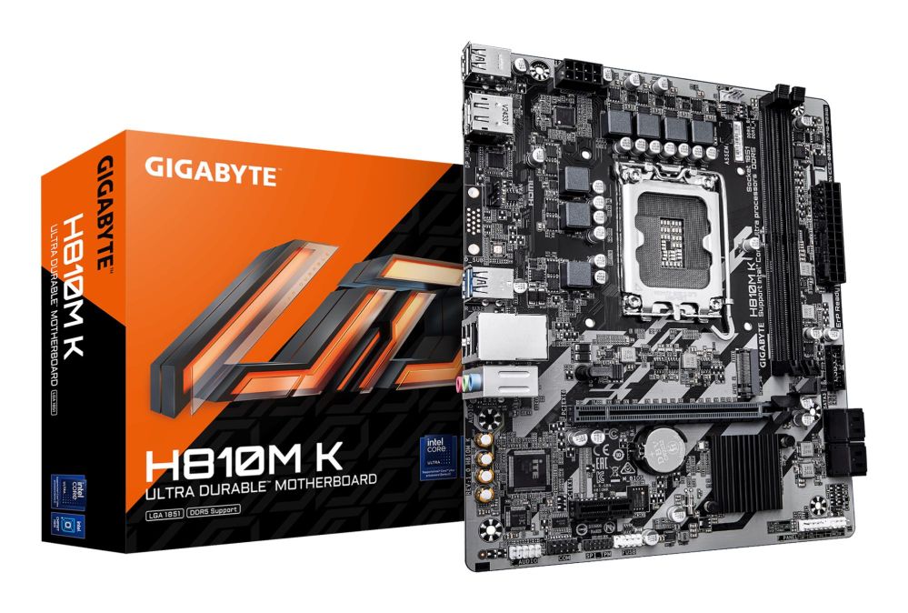 Pamatplate Intel procesorsiem Gigabyte Mainboard||Intel H810|LGA1851|Micro-ATX|Memory