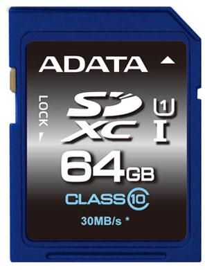 Cita datorprece ADATA MEMORY SDXC 64GB
