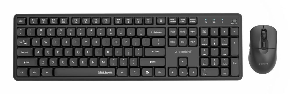 Datora tastatūra Gembird KEYBOARD +MOUSE WRL
