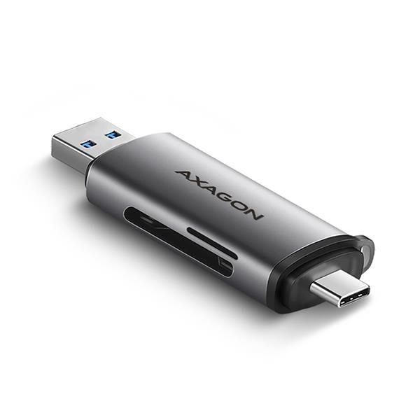 Atmiņas kartes Axagon MEMORY READER USB-C+USB3