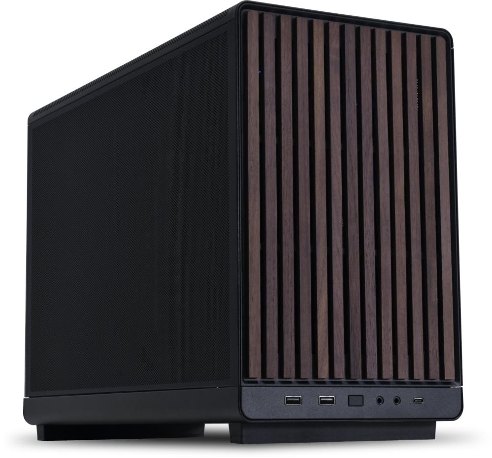 Datoru korpusi Lian Li Case||micro ATX/Micro-ITX|Black/Wood|Micro