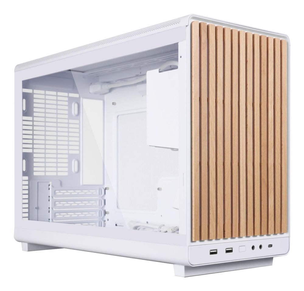 Datoru korpusi Lian Li Case||micro ATX/Micro-ITX|White/Wood|Micro