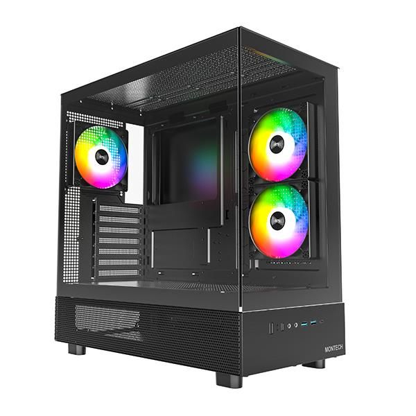 Datoru korpusi montech  Case||XR|MidiTower|Not included|ATX|MicroATX|MiniITX|Colour Black|XR(B)