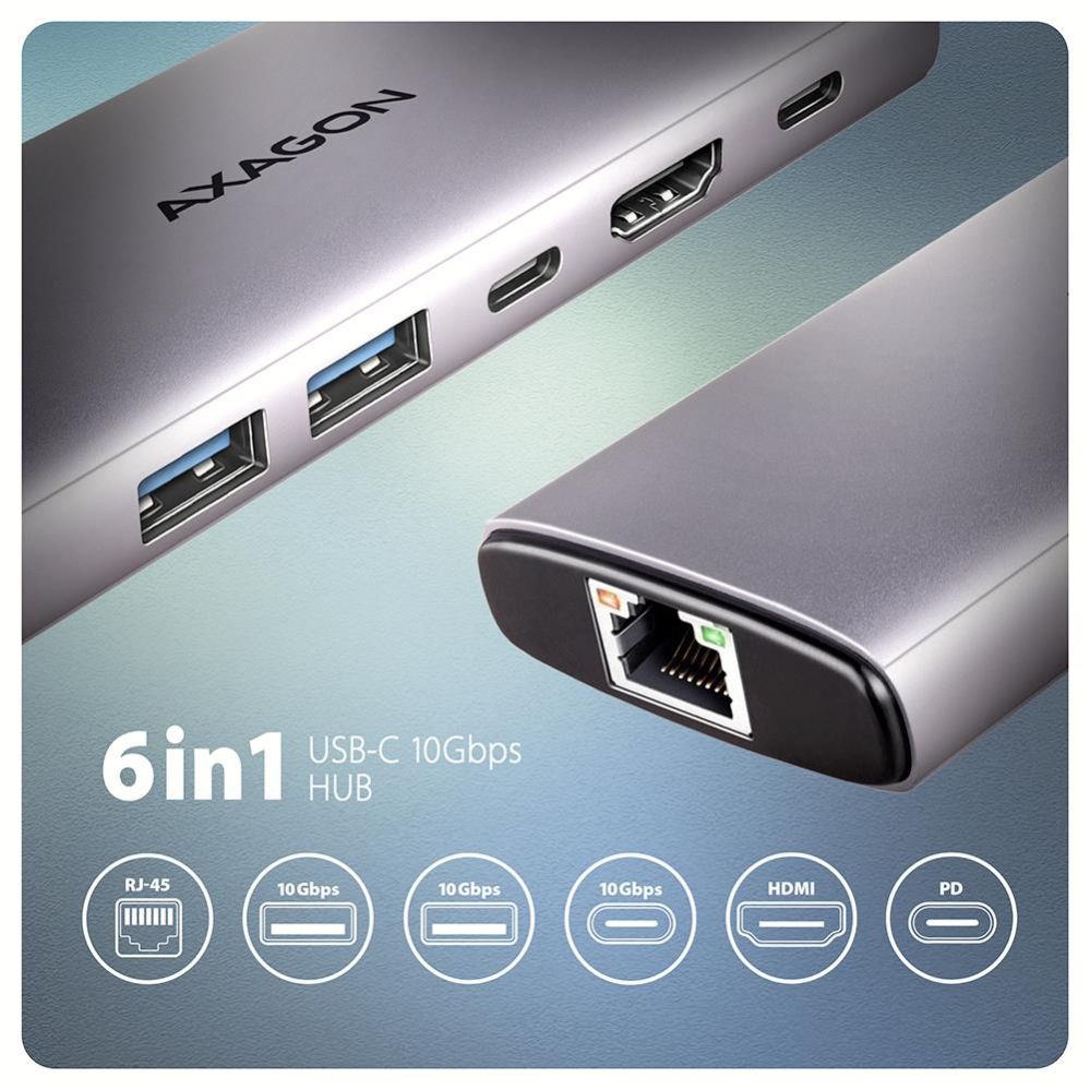 Cita datorprece Axagon  I/O HUB USB-C