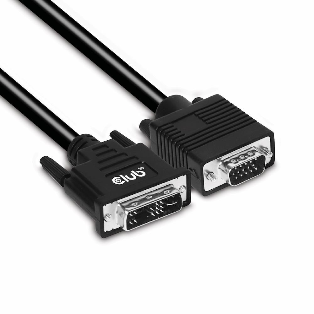 TV aksesuāri club3d  CABLE DVI-A TO