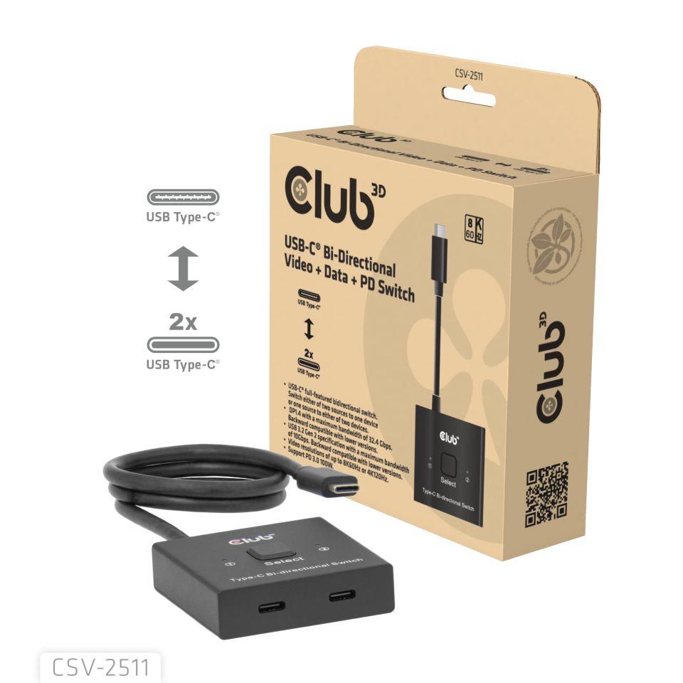 Video kamera club3d  VIDEO SWITCH USB-C