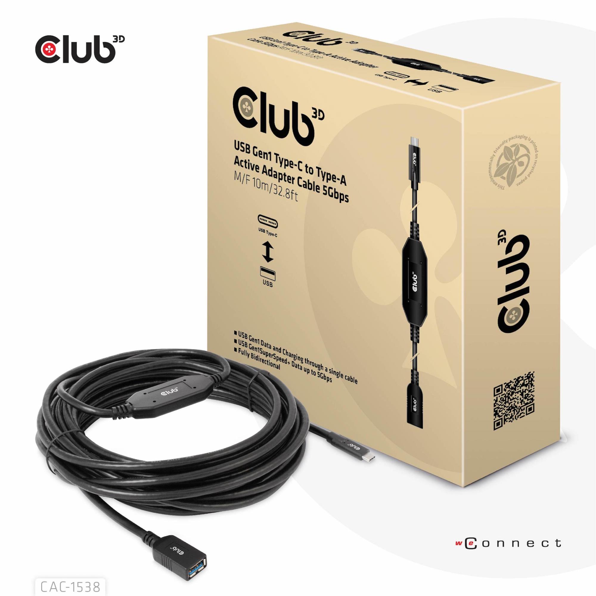 Kabelis club3d CABLE USB-C TO USB