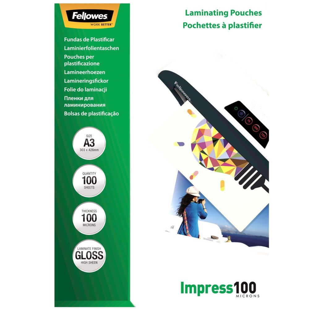Biroja piederumi Fellowes  LAMINATOR POUCH GLOSSY/A3