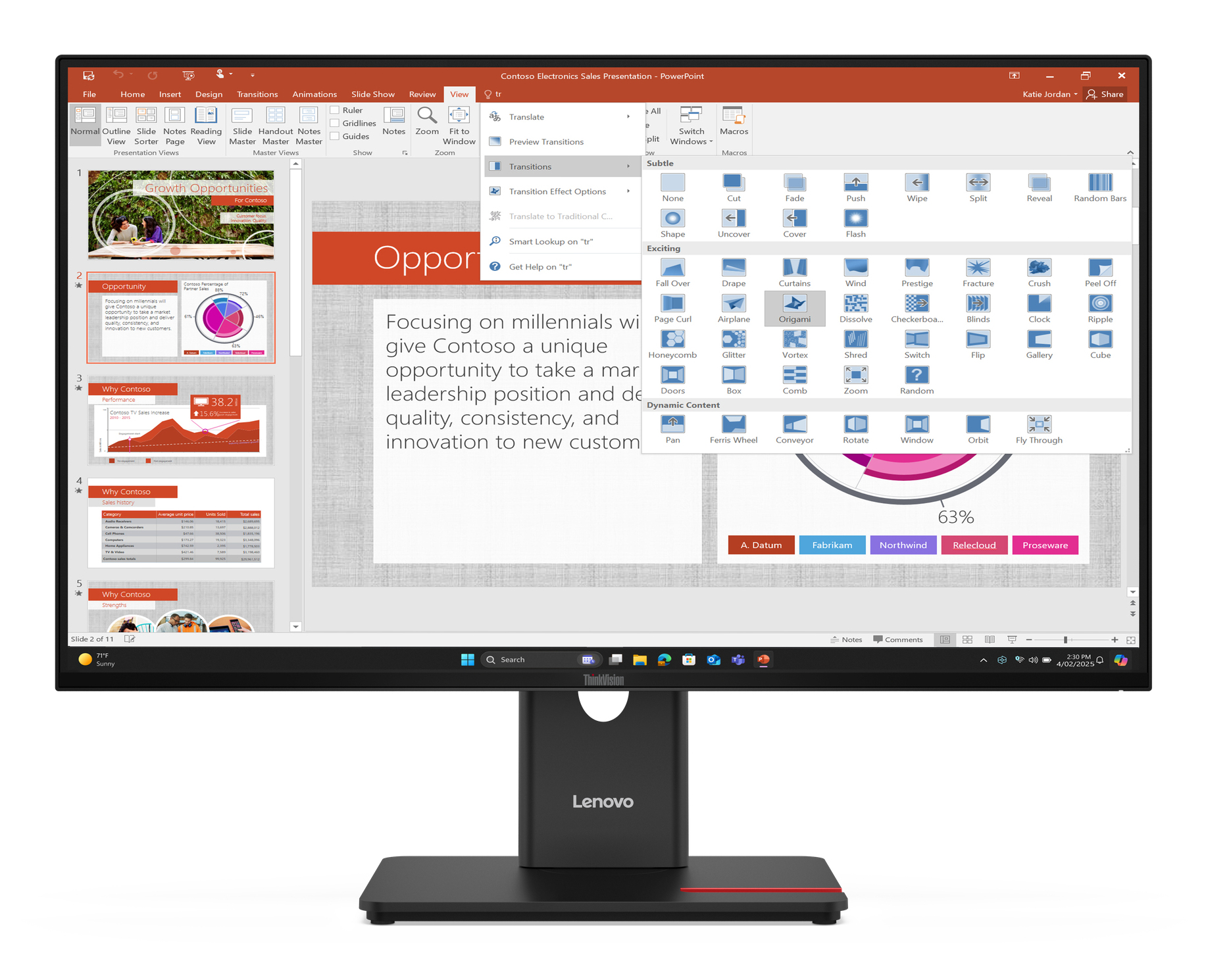 Monitors Lenovo Lenovo Monitor ThinkVision T27-40