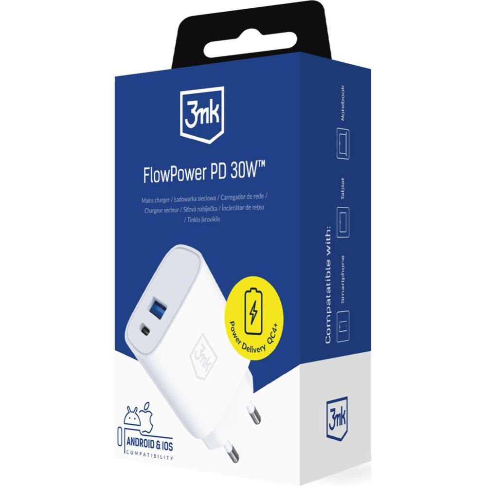 Adapteris 3MK  3mk FlowPower 30W 1A1C