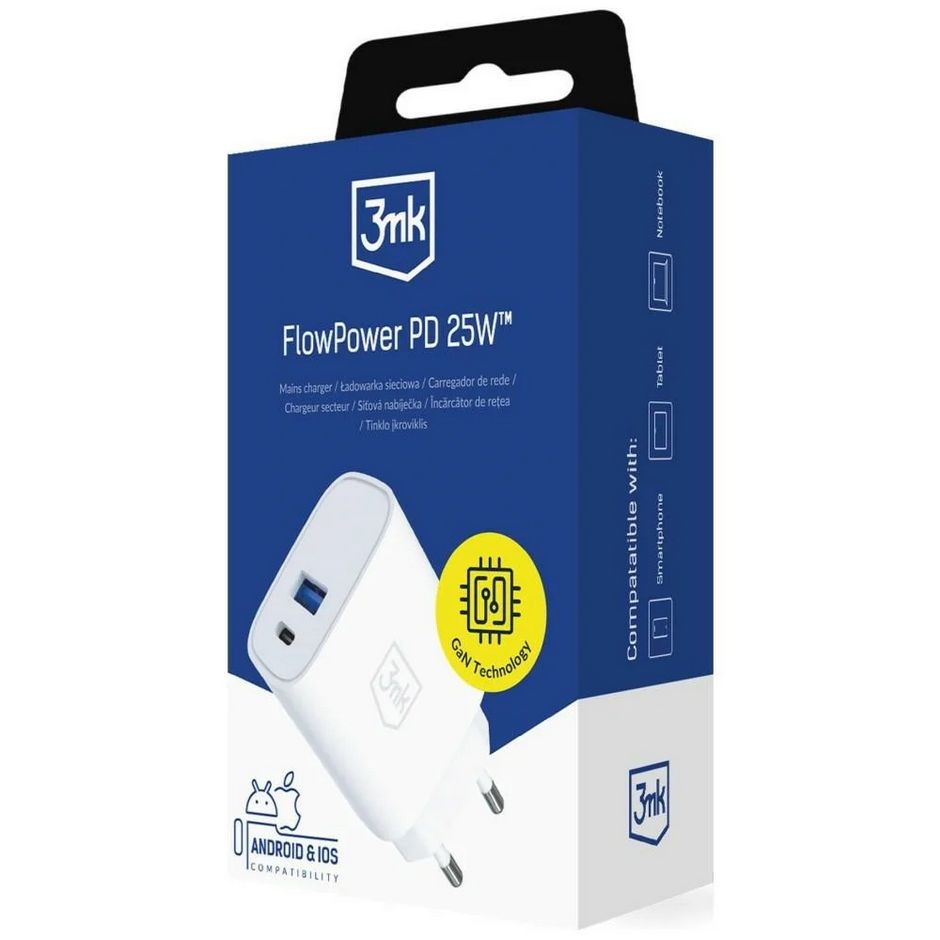Adapteris 3MK  3mk FlowPower 25W 1A1C