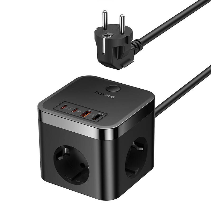 Adapteris Baseus  Baseus PowerCombo 3AC+2U+2C 30W