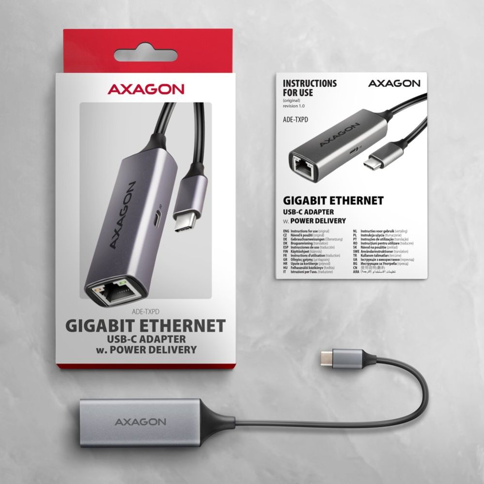 Parveidotājs Axagon  AXAGON ADE-TXPD USB-C USB3
