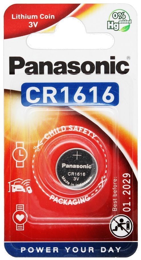 Cita prece Panasonic  Litija baterija CR1616