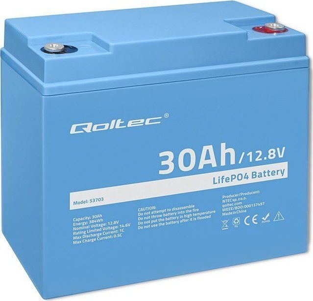 Akumulators Qoltec  Qoltec LiFePO4 battery 12