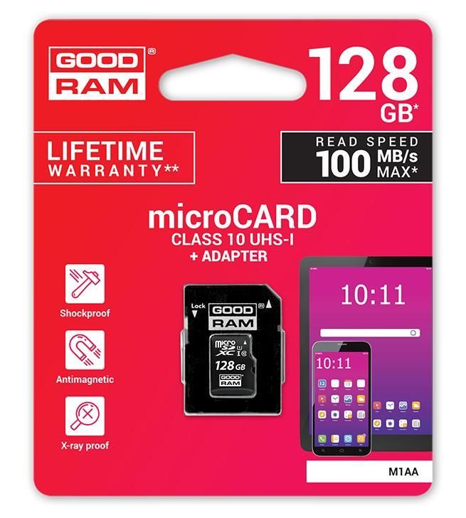 Datu nesēji Goodram Goodram 128GB microSDXC