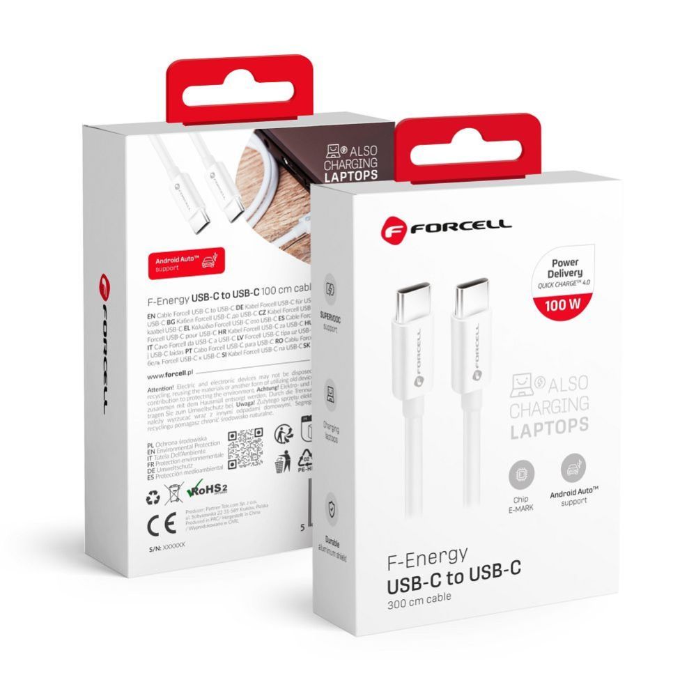 Kabelis Forcell  Cable USB C to