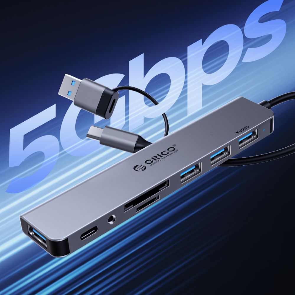 Parveidotājs Orico  Orico YSB4-U2 USB-C Hub