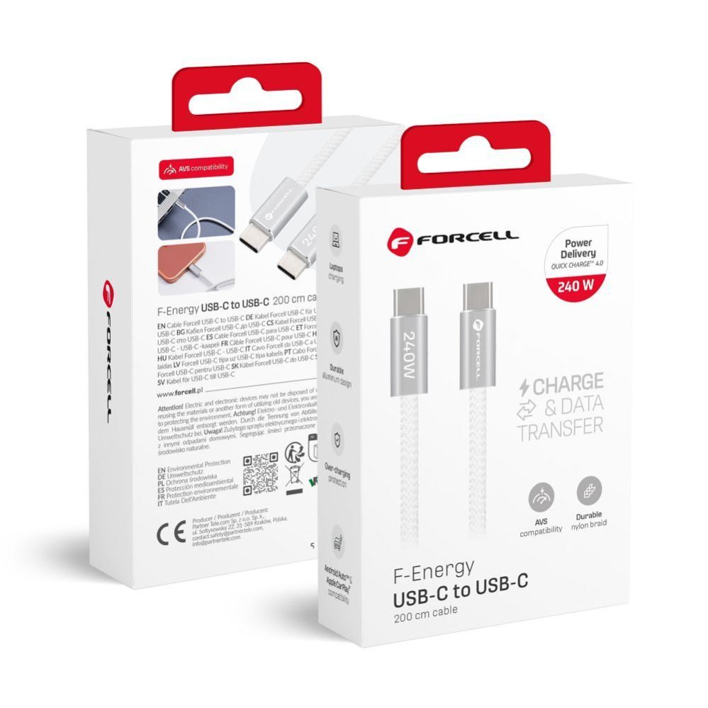 Kabelis Forcell Cable USB C to