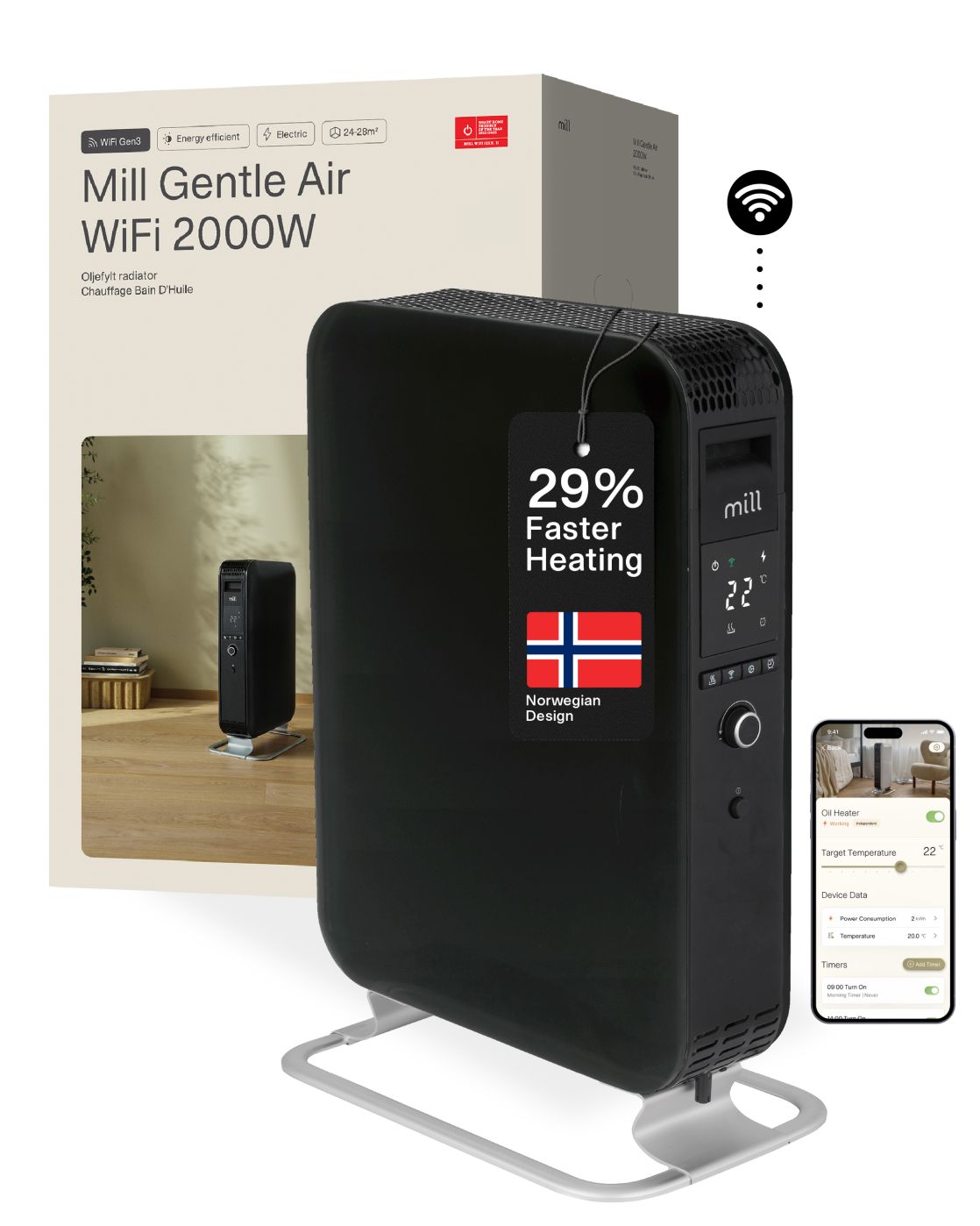 Radiators Mill WiFI GEN3 Oil Filled