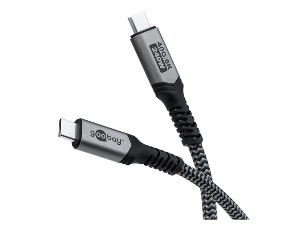 Kabelis Goobay  USB-C  Cable with Textile