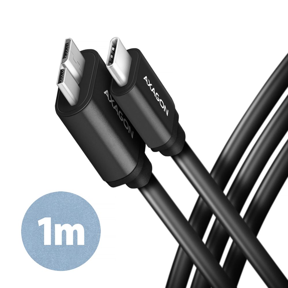 Kabelis Axagon  BUMM3-CM10AB SPEED Micro-B USB